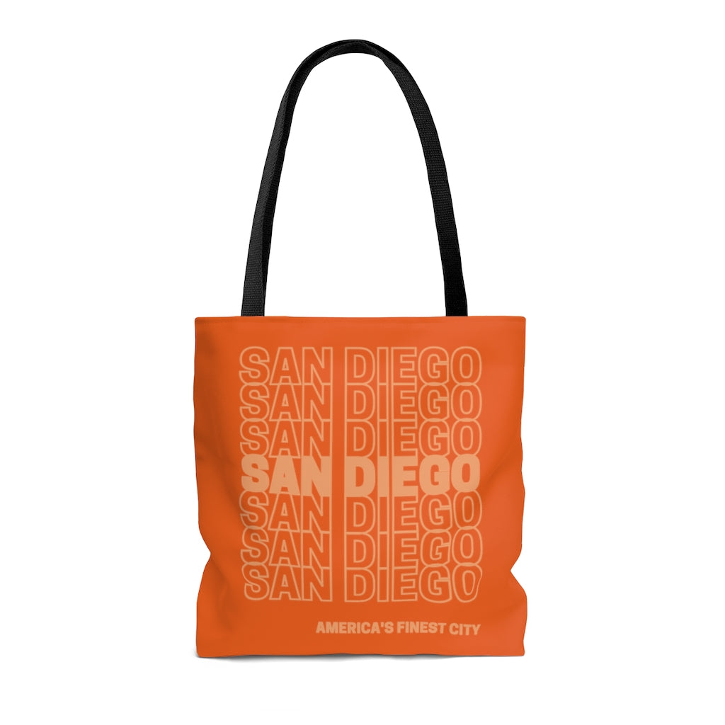 San Diego "Thank You" Orange Tote Bag