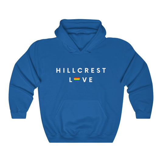 Hillcrest Love Hoodie, San Diego Neighborhood Hooded Sweatshirt (Unisex) (Multiple Colors Avail)
