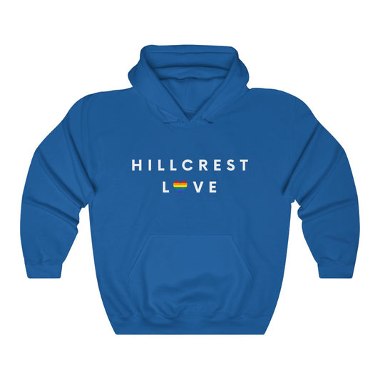 Hillcrest Love Hoodie, San Diego Neighborhood Hooded Sweatshirt (Unisex) (Multiple Colors Avail)