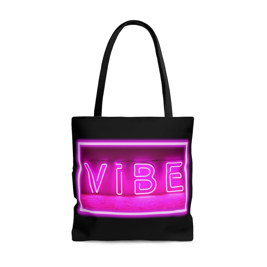 Vibe Neon Pink Sign Tote Bag