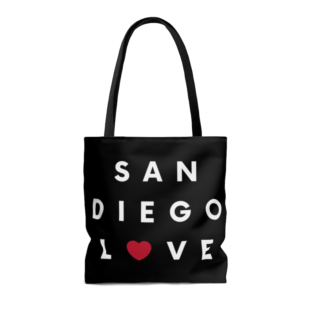 San Diego Love Black Tote Bag