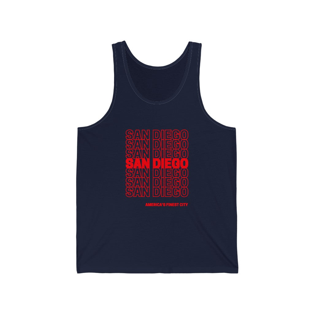 San Diego "Thank You" Tank Top (Red)