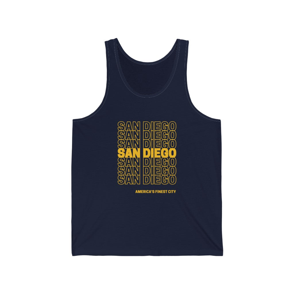 San Diego "Thank You" Tank Top | Yellow