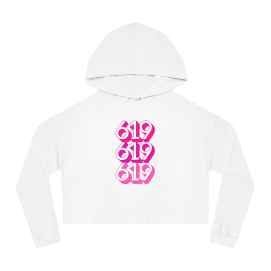 619 Cropped Women's Hoodie | San Diego Pink Sweatshirt