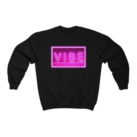 Vibes Neon Pink Sign Sweatshirt