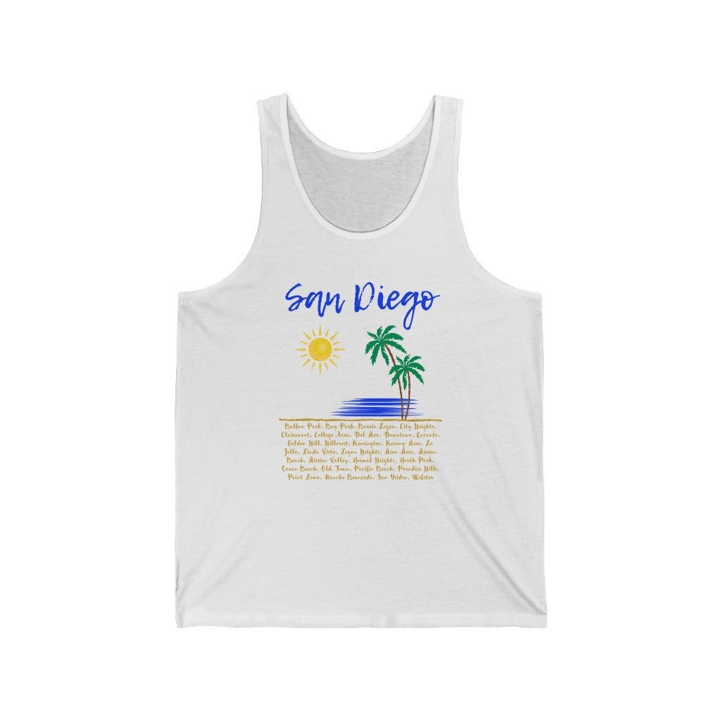 San Diego Neighborhoods Tank (Royal Blue)