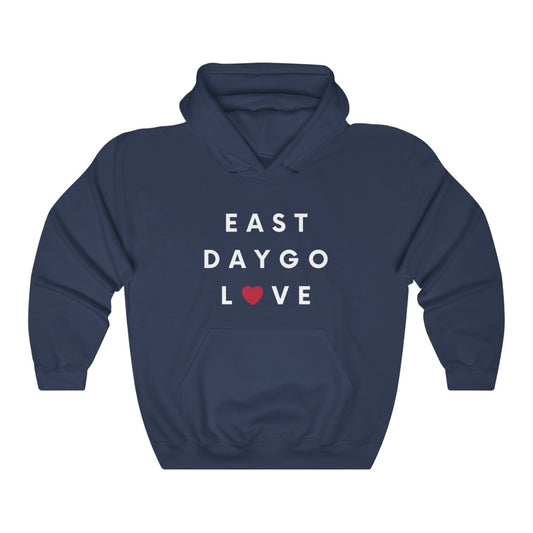 East Daygo Love Hoodie, San Diego Neighborhood Hooded Sweatshirt (Unisex) (Multiple Colors Avail)