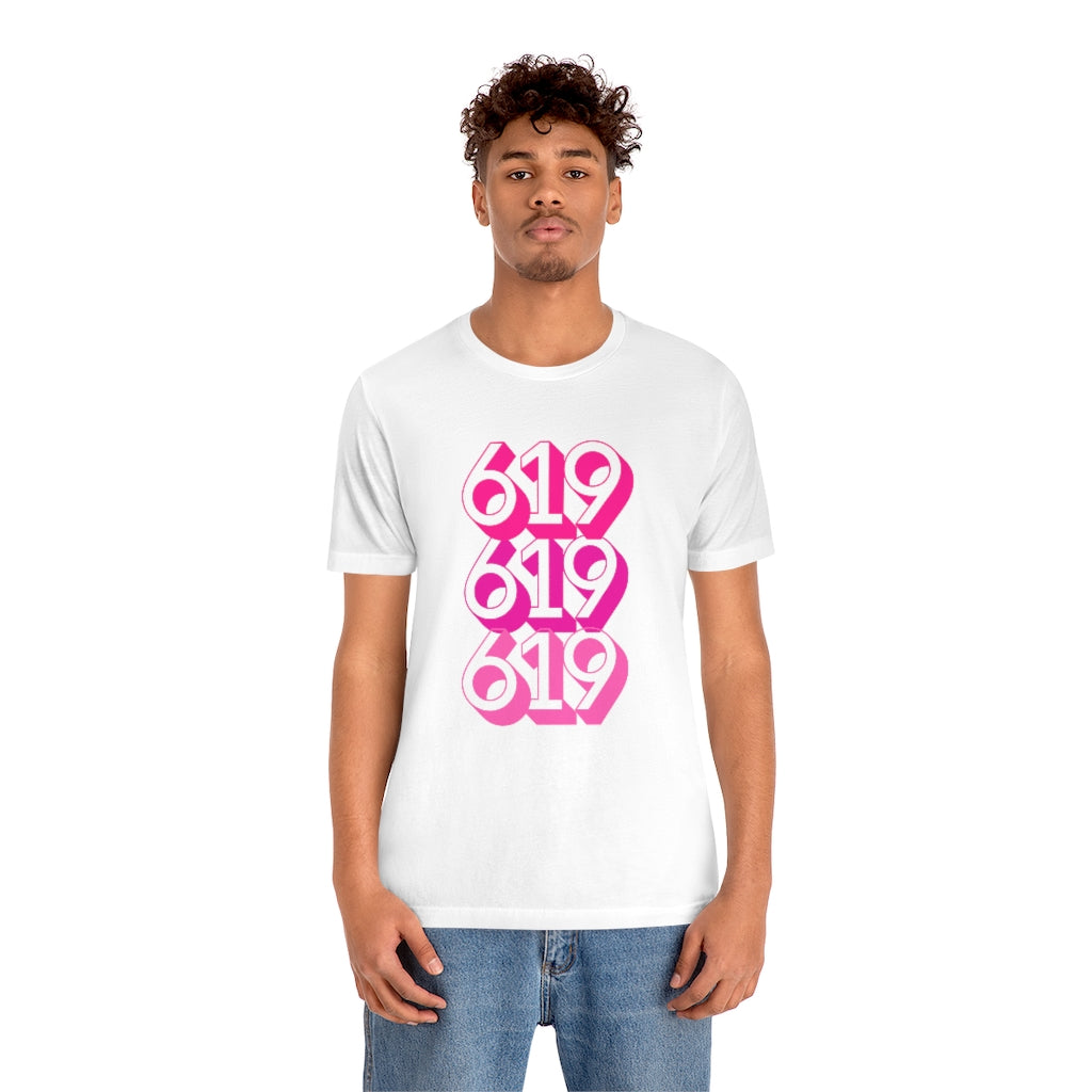 619 Tee | Pink San Diego Area Code T-Shirt