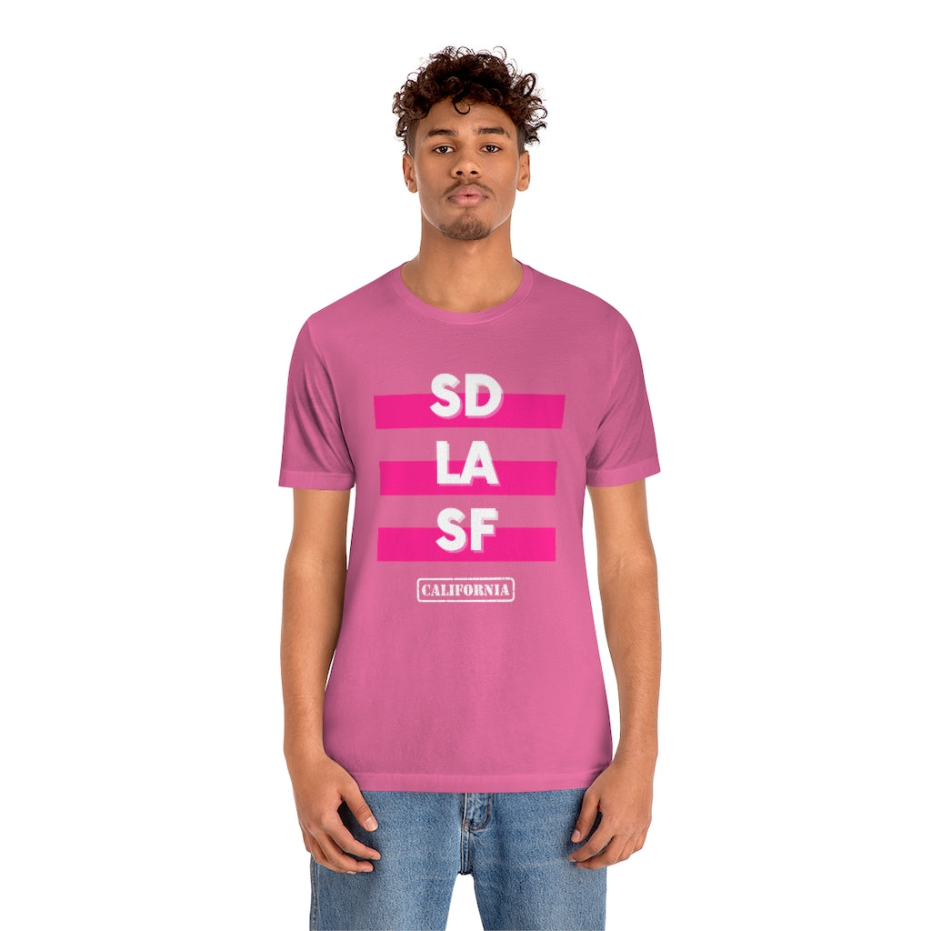 SD LA SF California Tee (Pink)