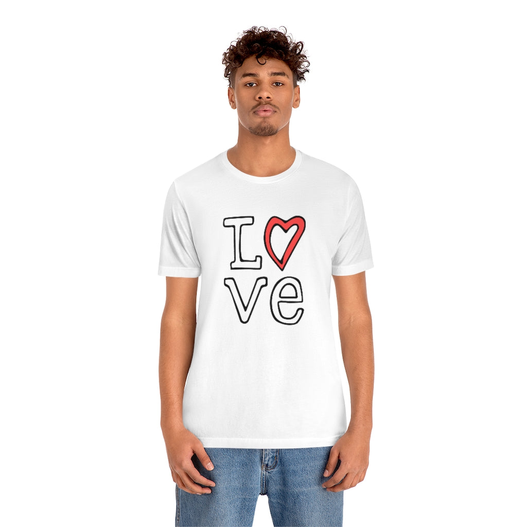 LOVE T-shirt (White and Red)