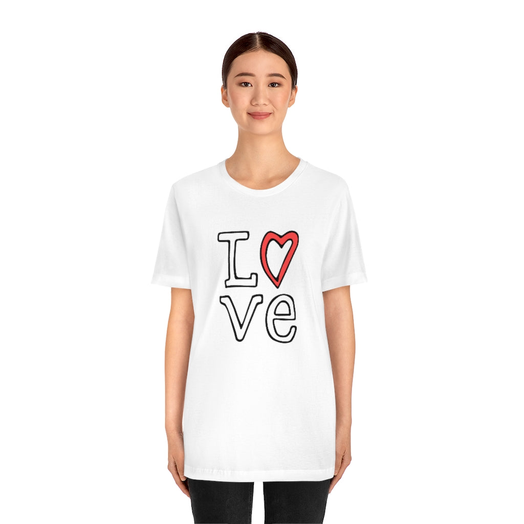LOVE T-shirt (White and Red)