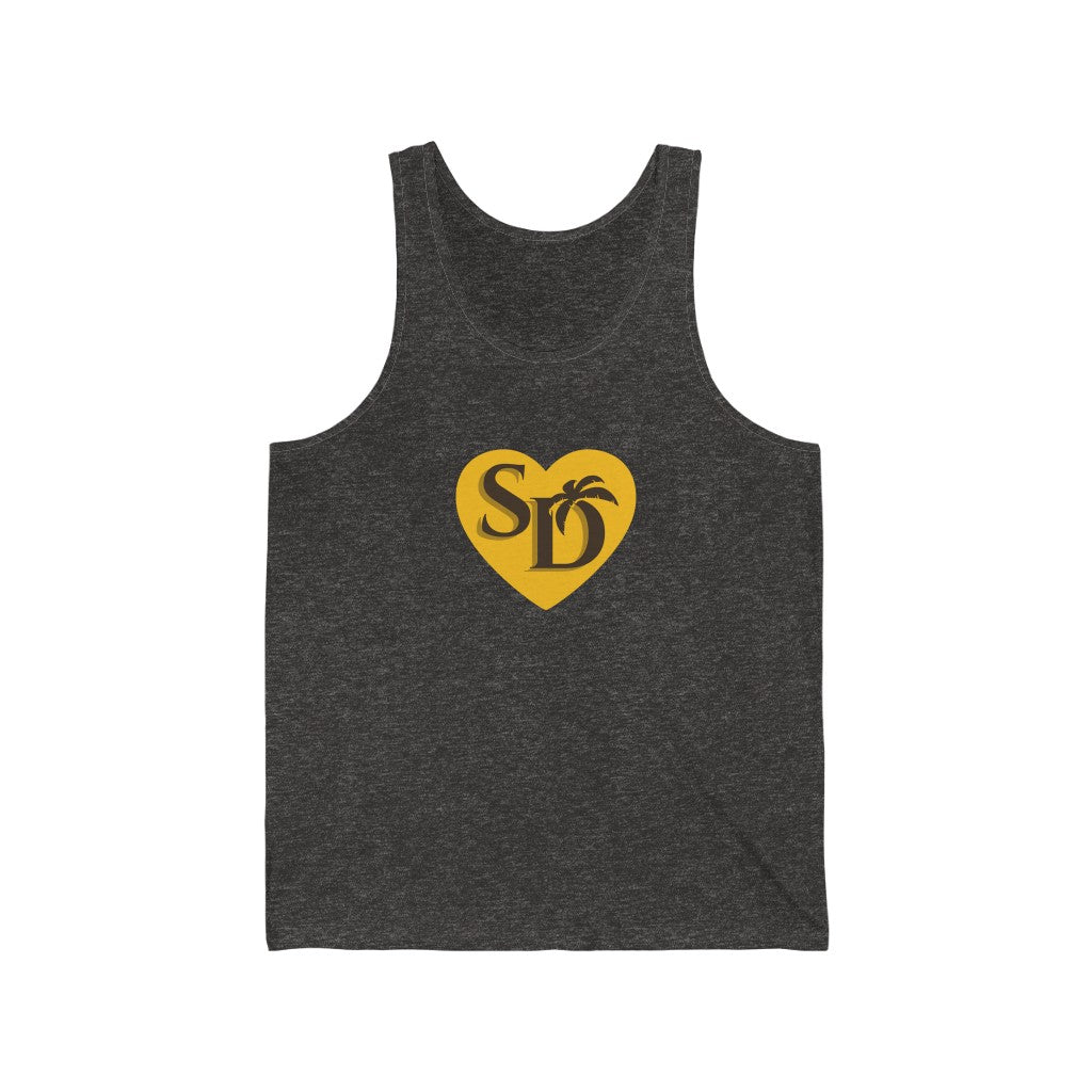 I Heart SD Brown & Gold Tank, Sleeveless T-Shirt