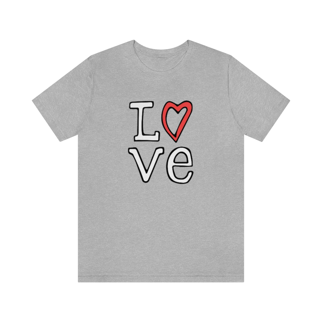LOVE T-shirt (White and Red)