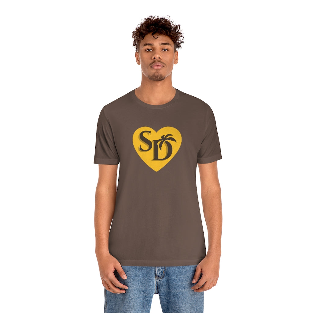 SD Love Tee, Brown & Gold (Unisex)