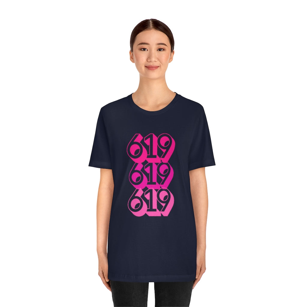 619 Tee | Pink San Diego Area Code T-Shirt