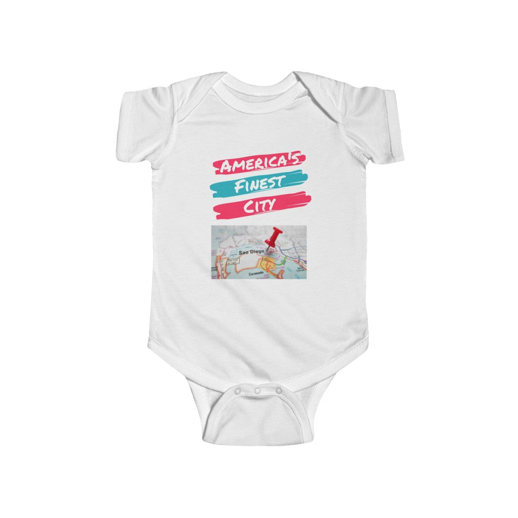 America's Finest City Baby Onesie (Red)