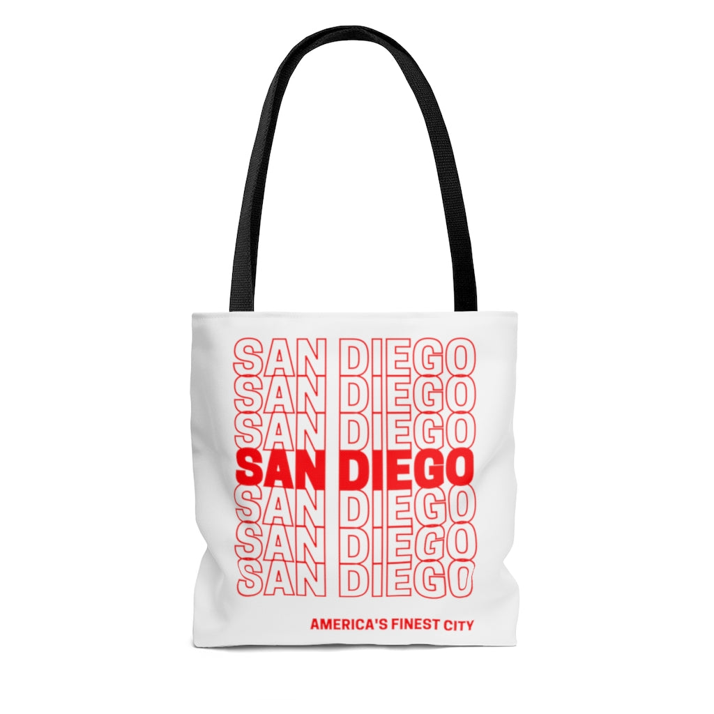 San Diego "Thank You" Red Tote Bag