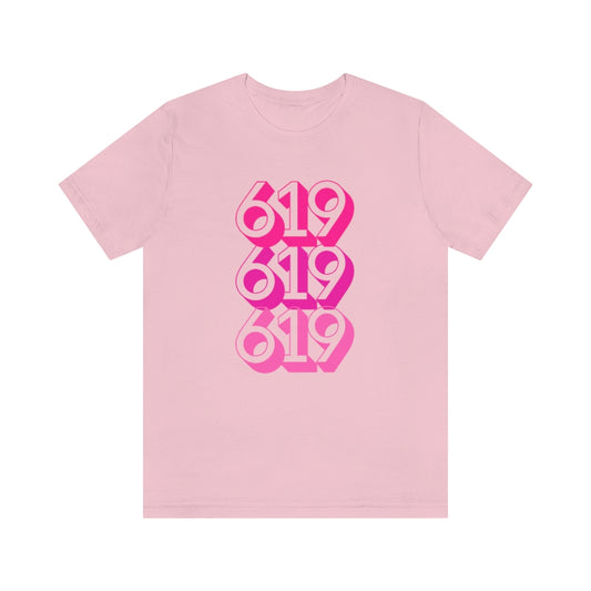 619 Tee | Pink San Diego Area Code T-Shirt