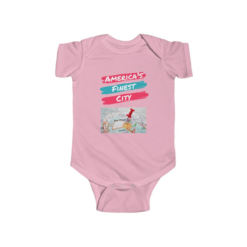 America's Finest City Baby Onesie (Red)