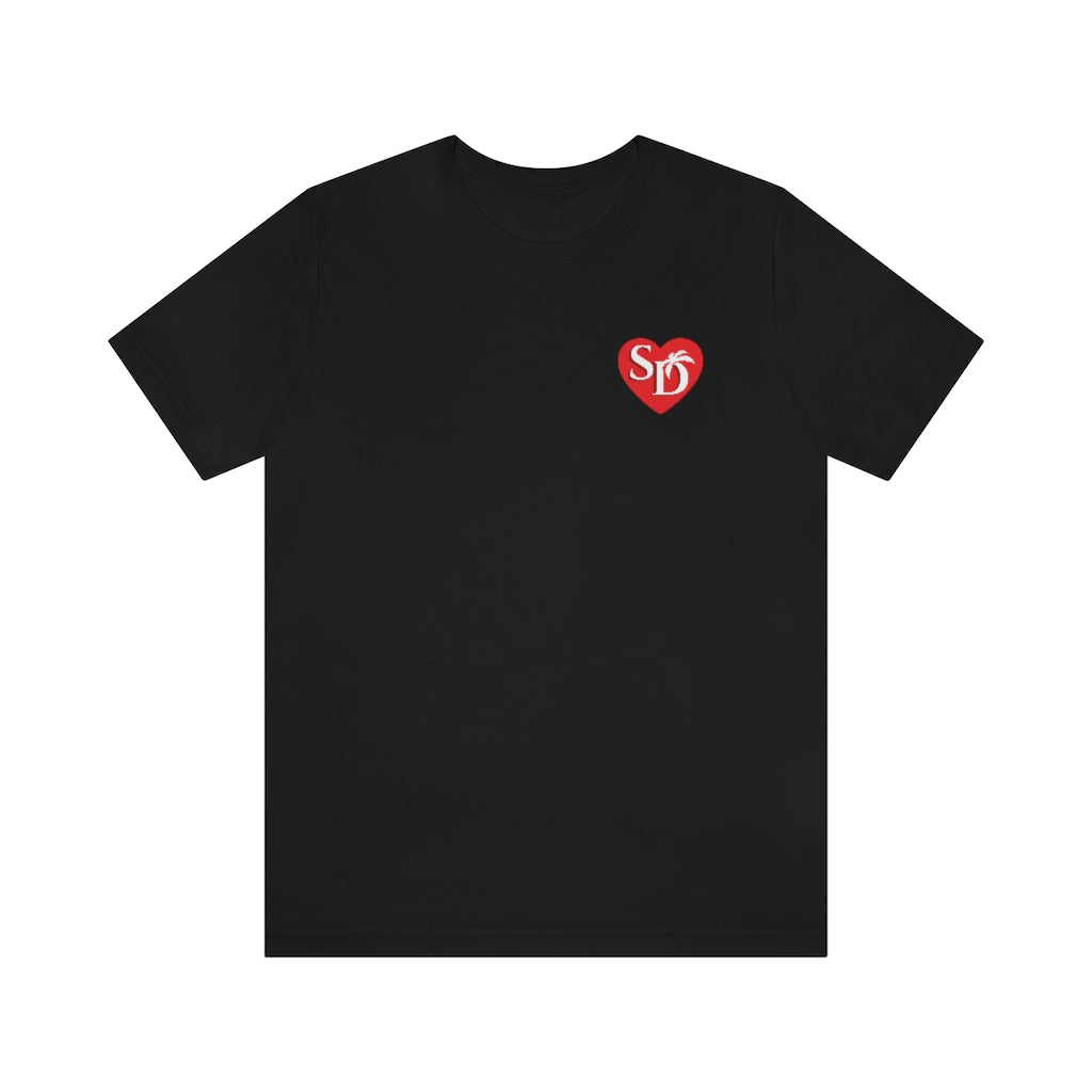 I Heart SD Mock Pocket T-shirt