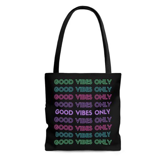 Good Vibes Only Black Tote Bag