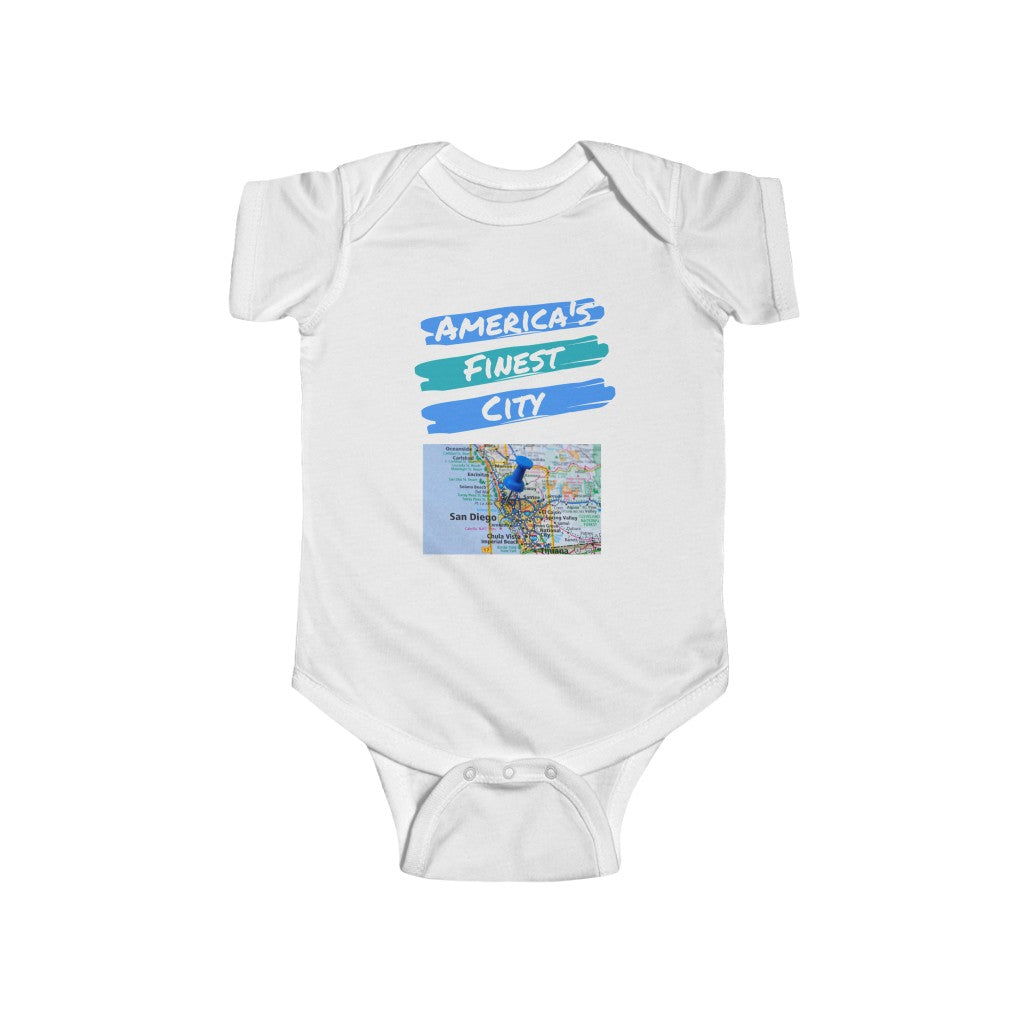 America's Finest City Baby Onesie (Blue)