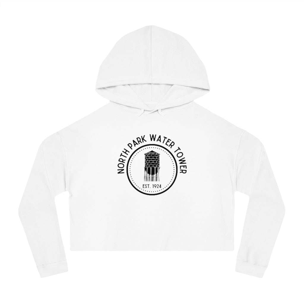 North Park Water Tower Est. Cropped Hoodie, SD Women's Hooded Sweatshirt
