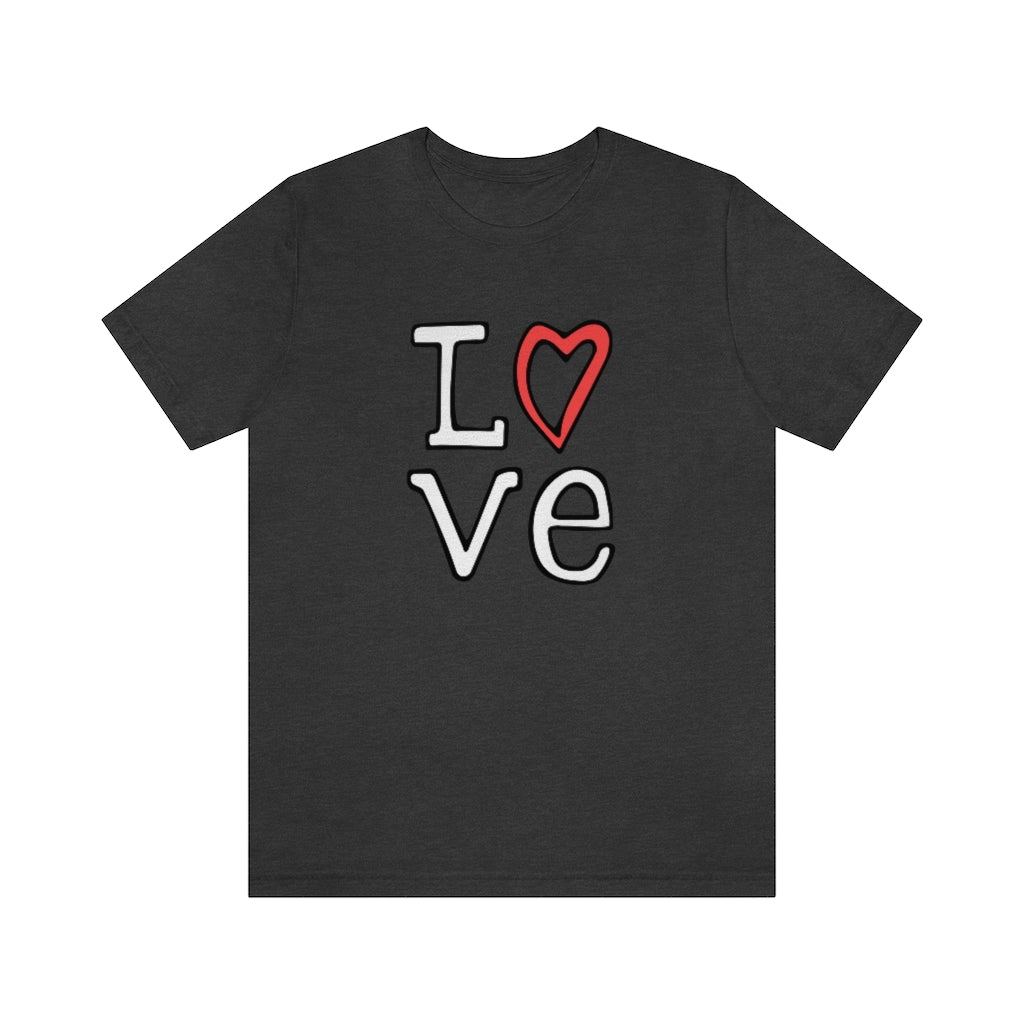 LOVE T-shirt (White and Red)