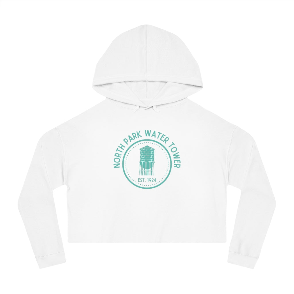 North Park Water Tower Est. Cropped Hoodie (Green)