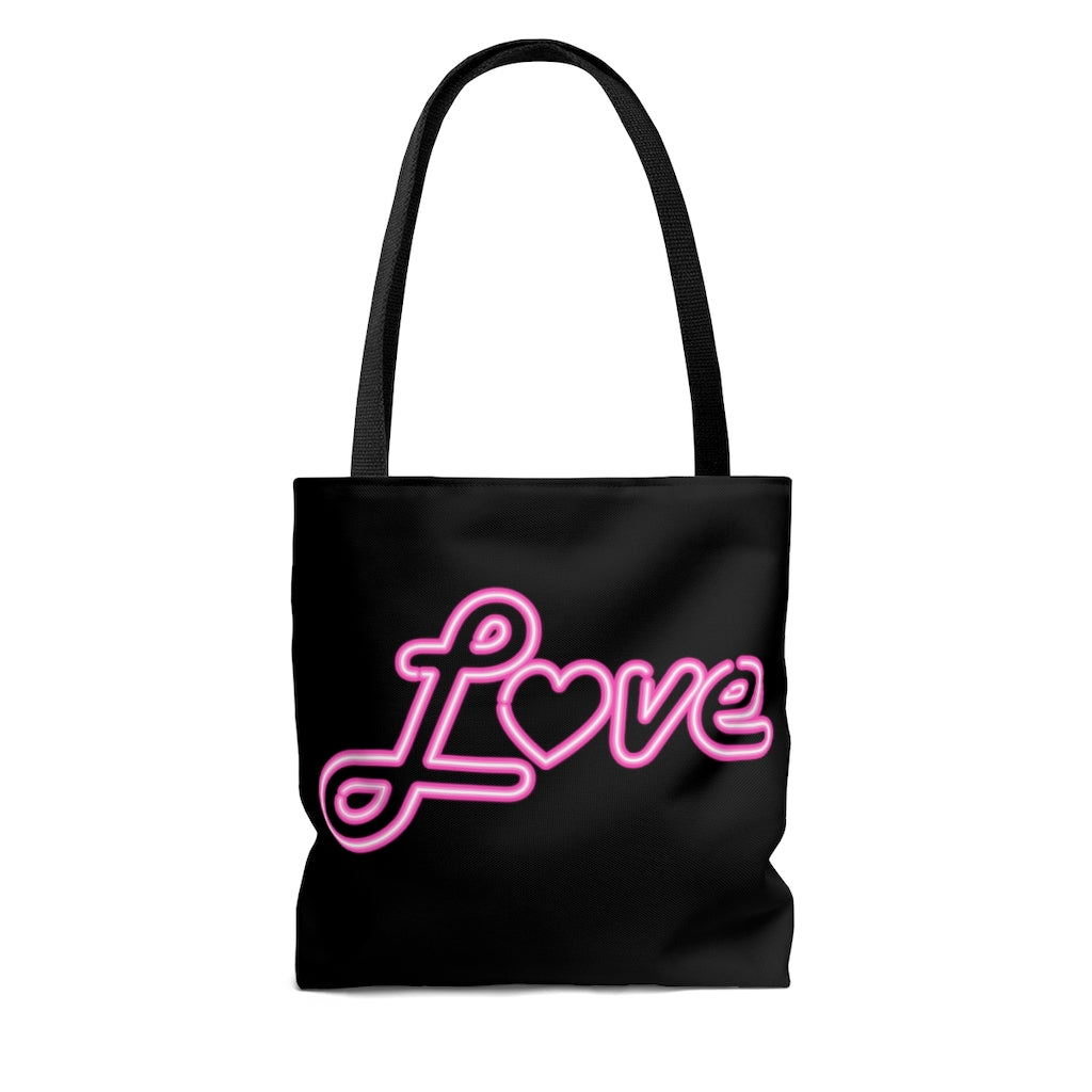 Love Neon Sign Tote Bag