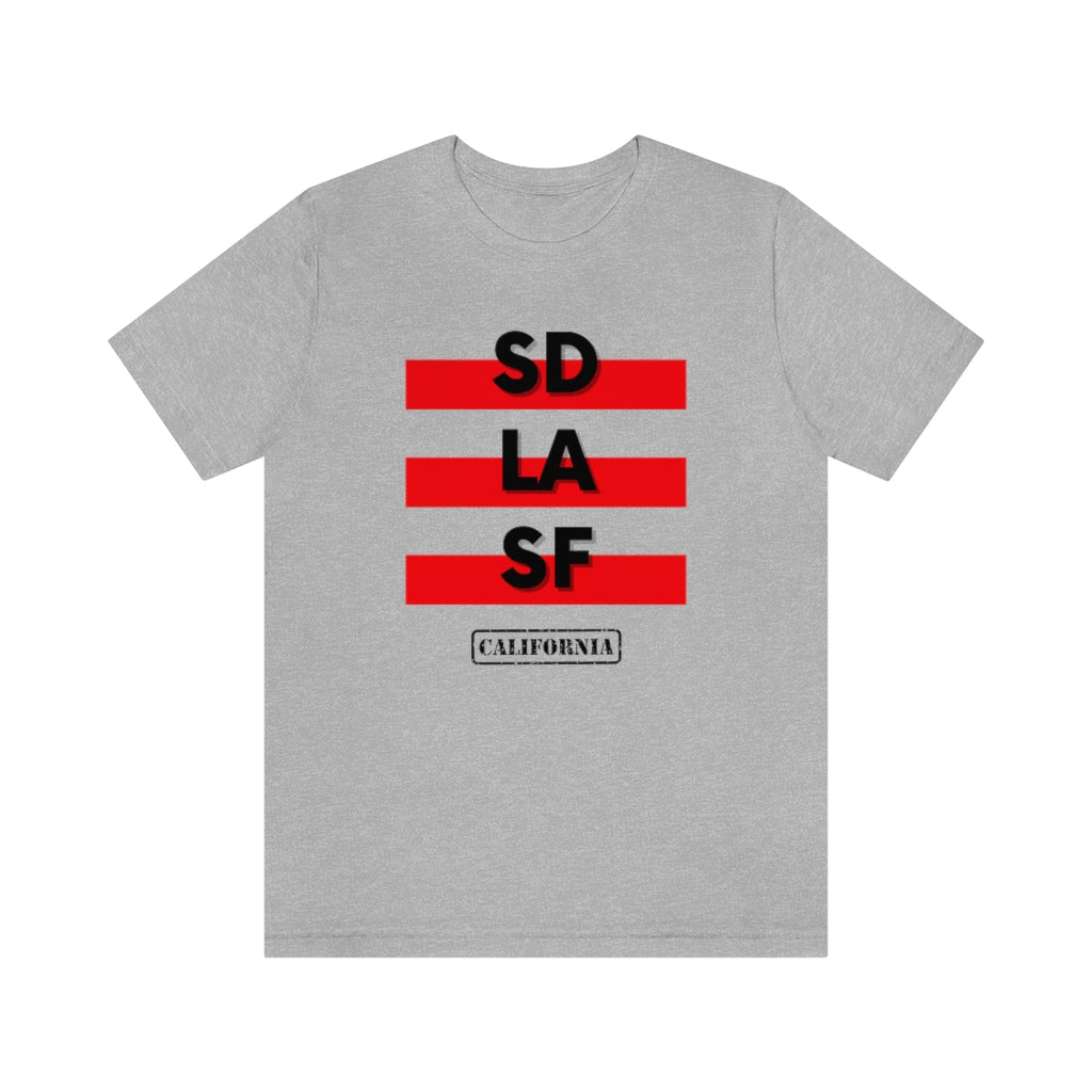 SD LA SF California Tee (Red)