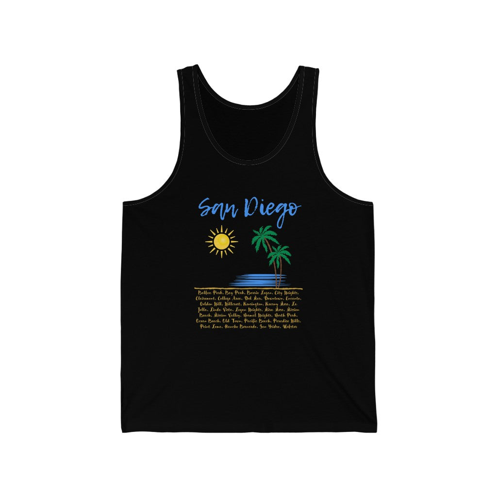 San Diego Neighborhoods Tank (Baby Blue)