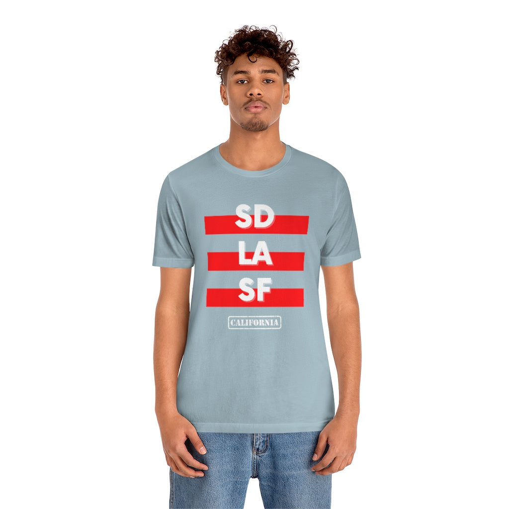 SD LA SF California Tee (Red)