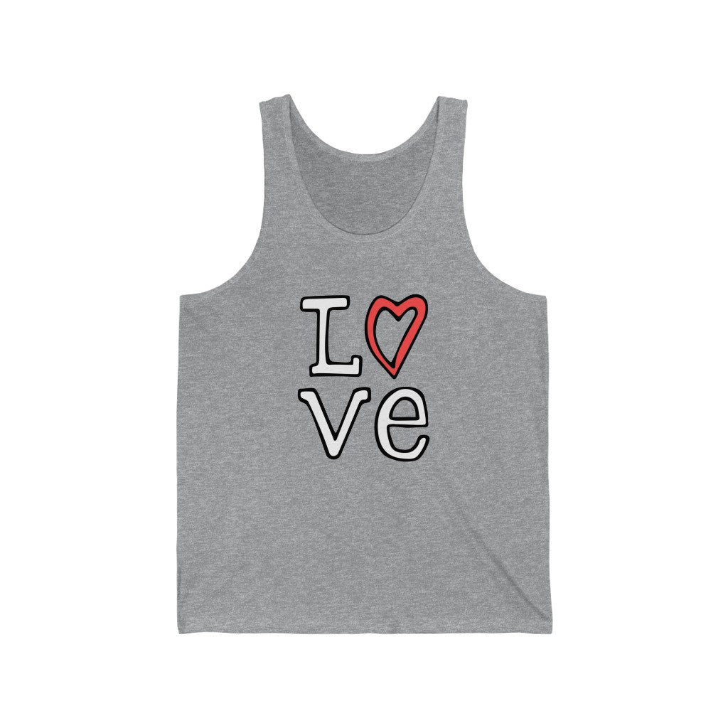 LOVE Tank -Top (White and Red)