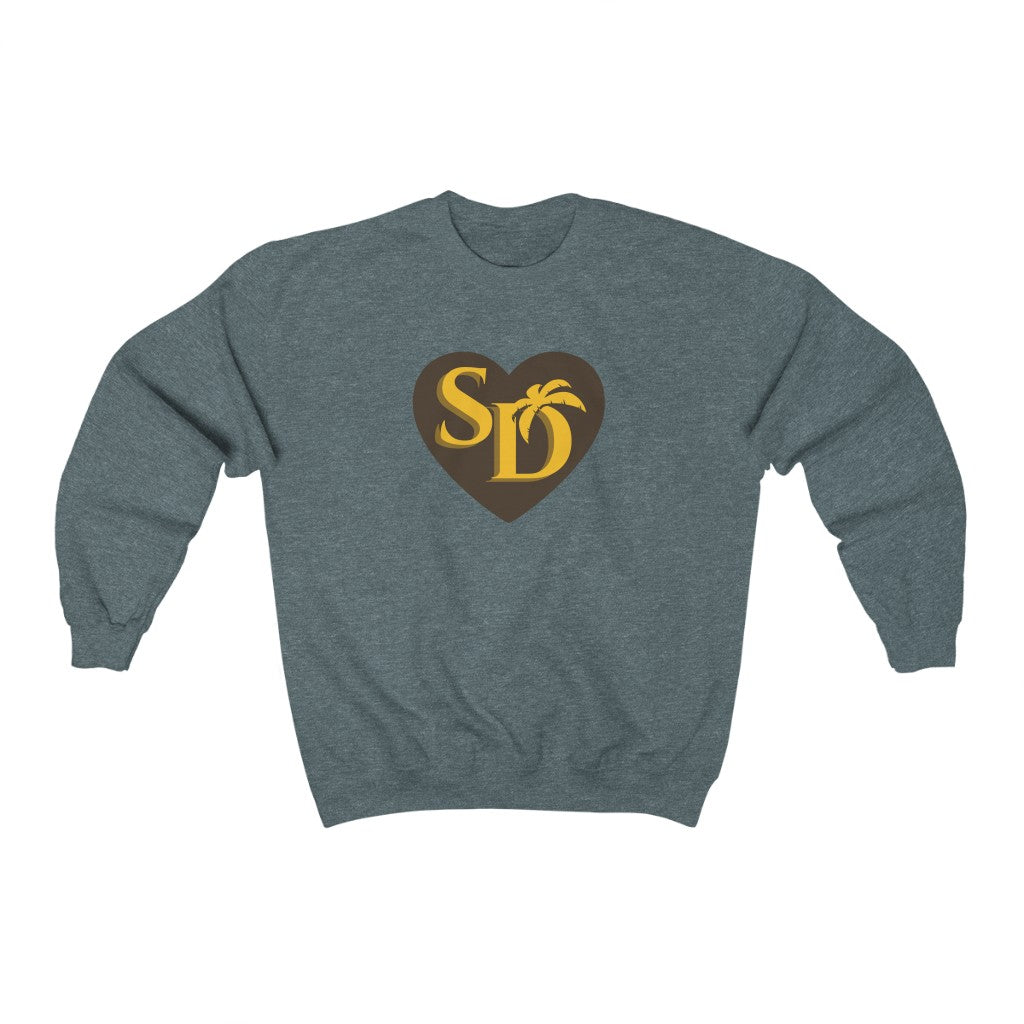I Heart SD Brown and Gold Sweatshirt