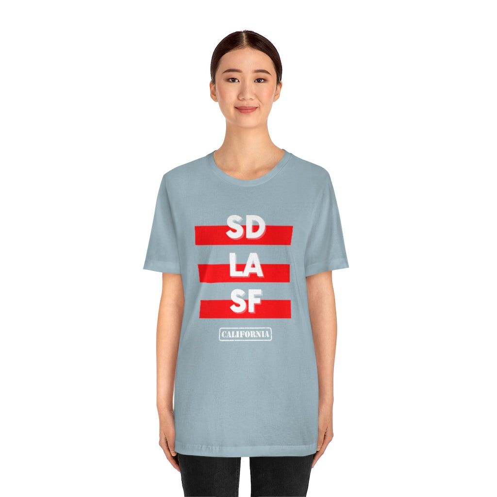 SD LA SF California Tee (Red)
