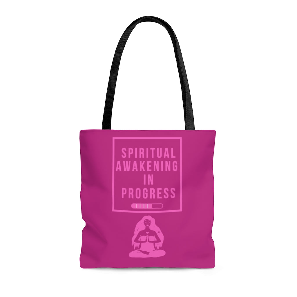 Spiritual Awakening Pink Tote Bag