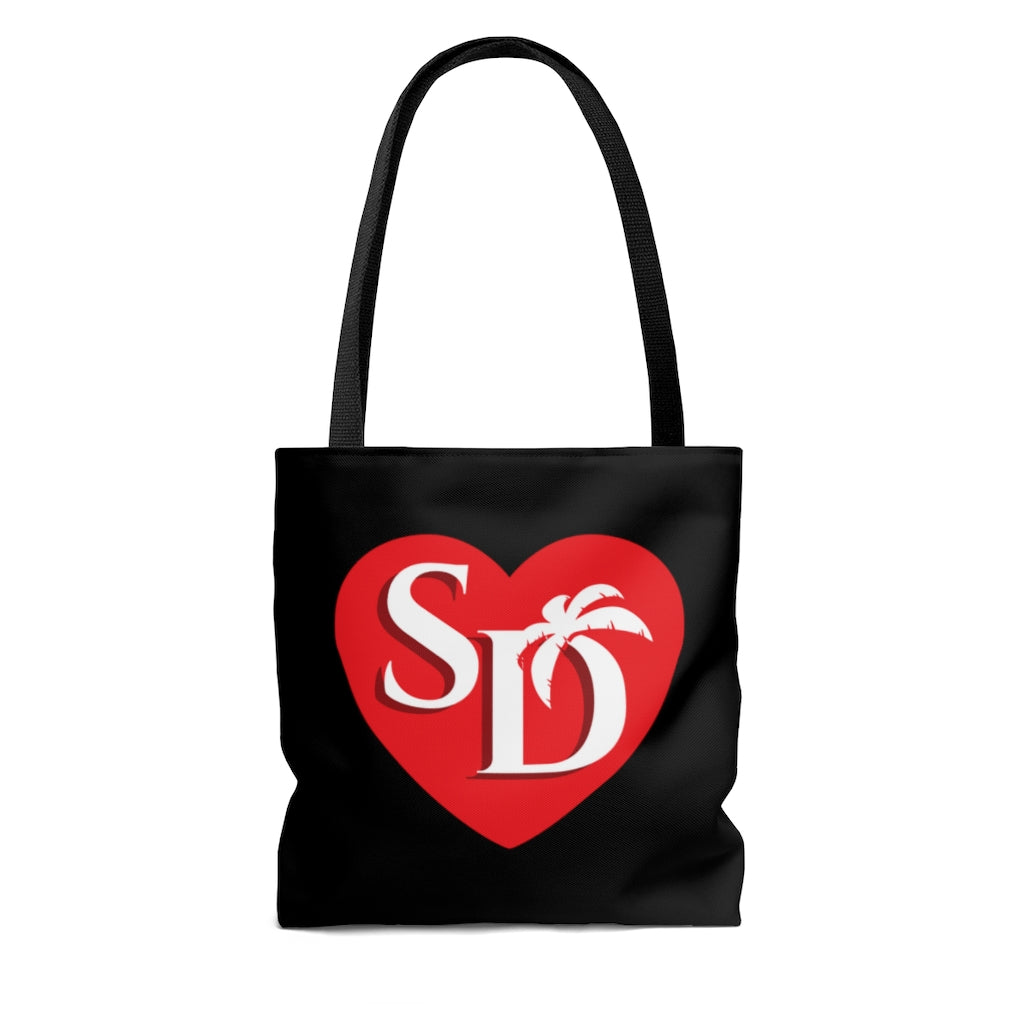 I Heart SD Black Tote Bag