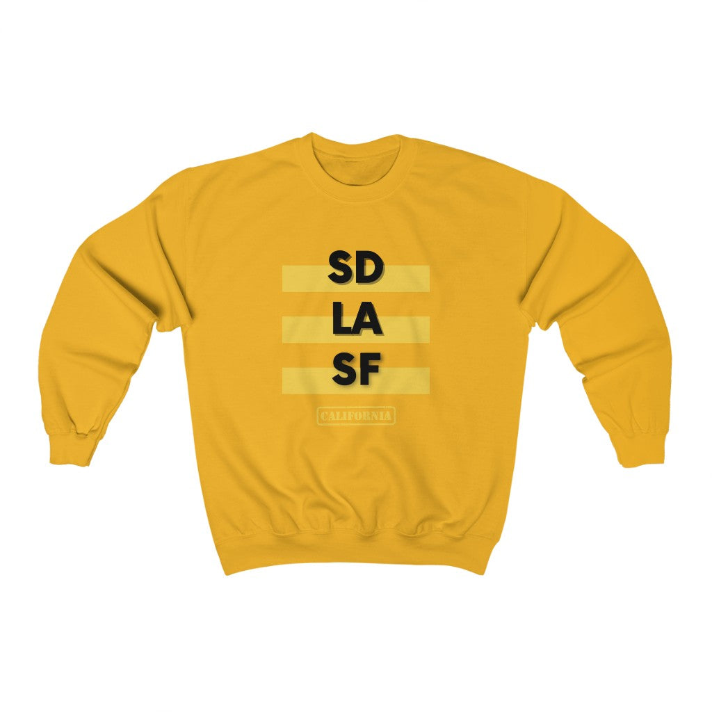 SD LA SF California Sweatshirt (Yellow)