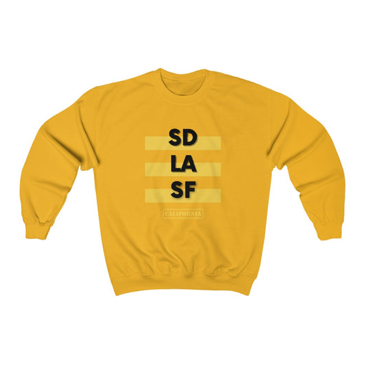 SD LA SF California Sweatshirt (Yellow)