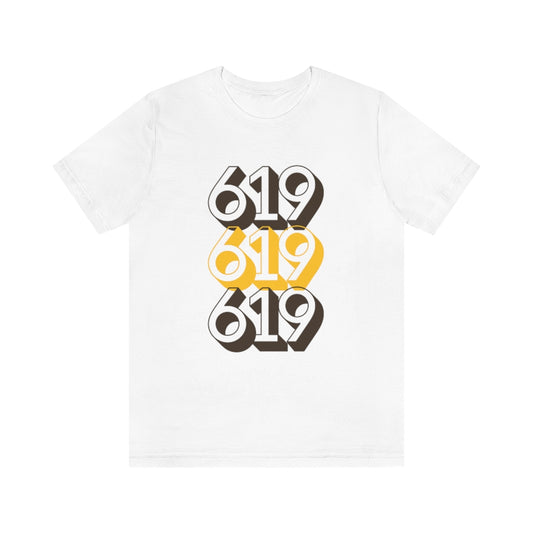 619 Tee, San Diego Brown and Gold Unisex Jersey T-Shirt