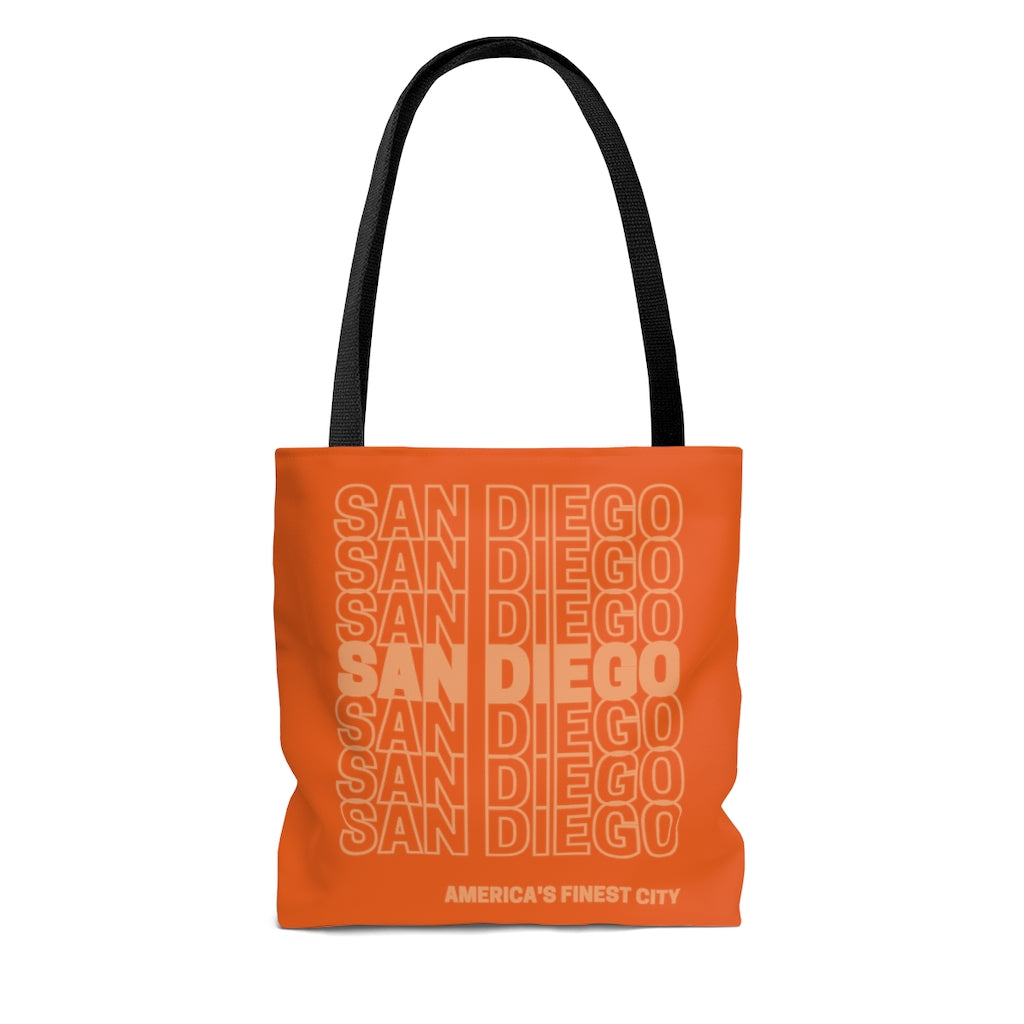 San Diego "Thank You" Orange Tote Bag