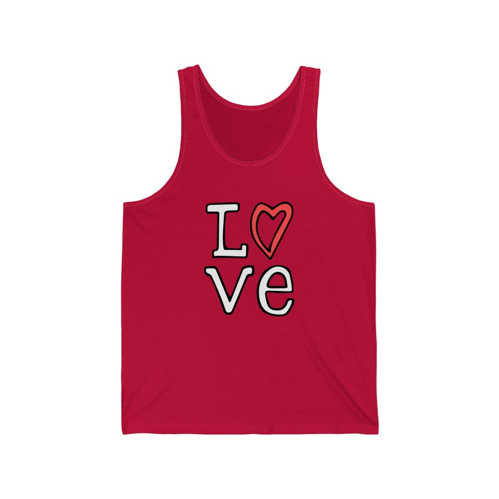 LOVE Tank -Top (White and Red)