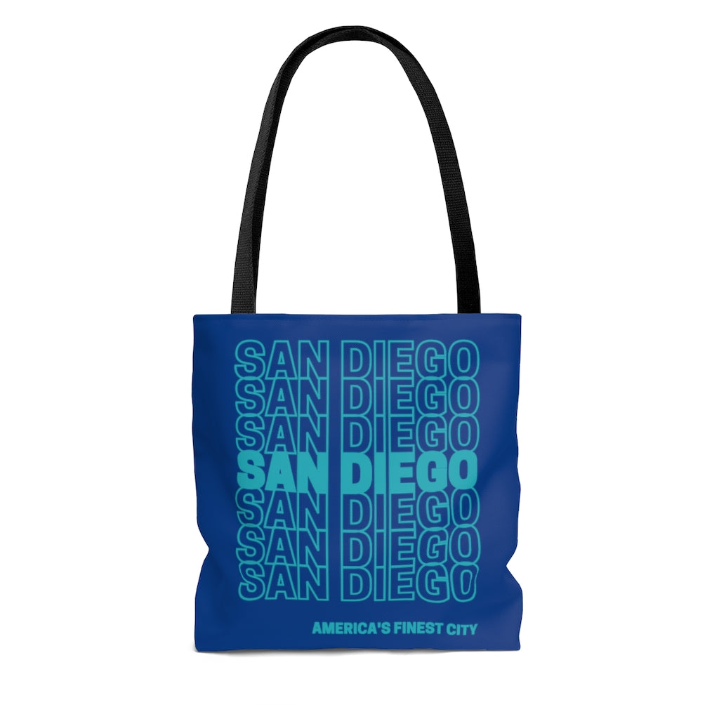 San Diego "Thank You" Teal Tote Bag