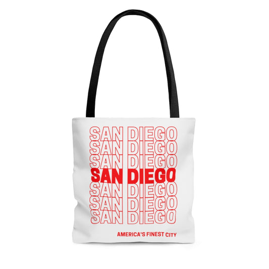 San Diego "Thank You" Red Tote Bag