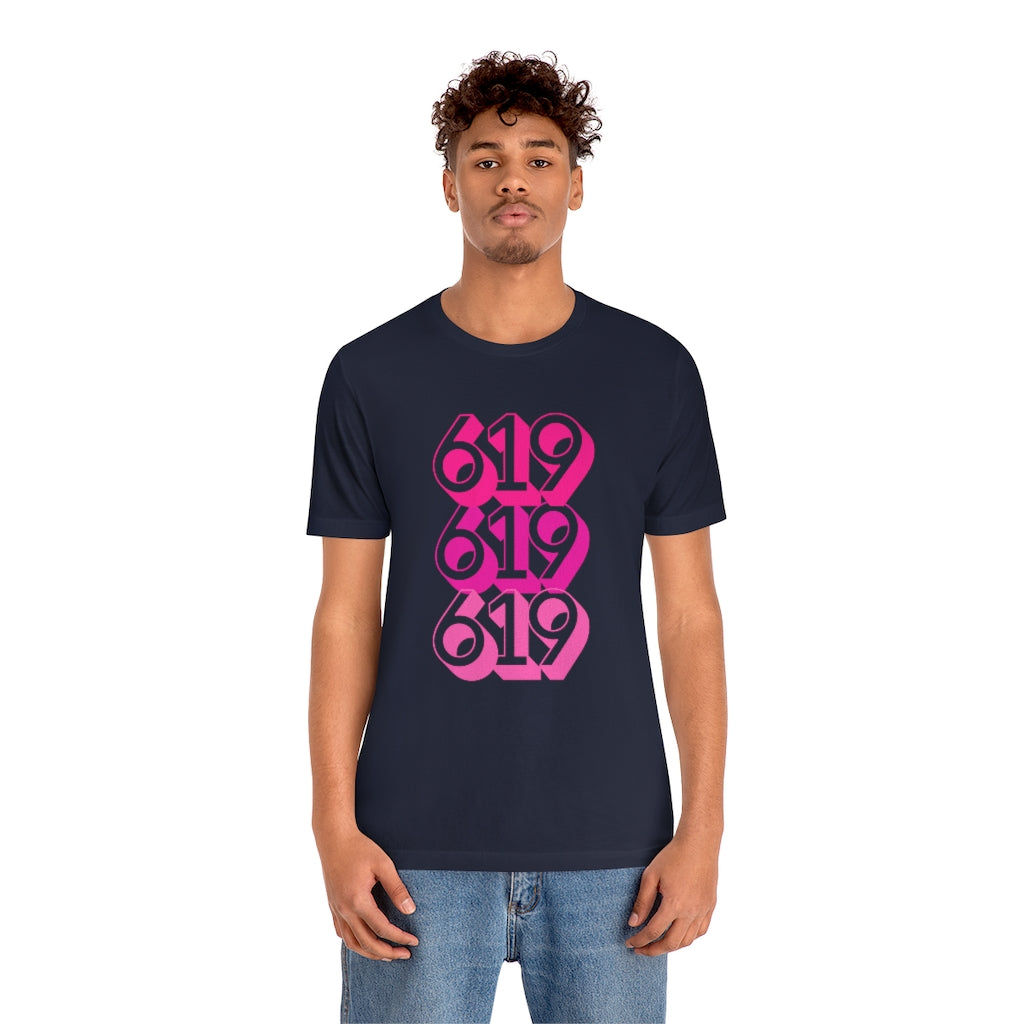 619 Tee | Pink San Diego Area Code T-Shirt