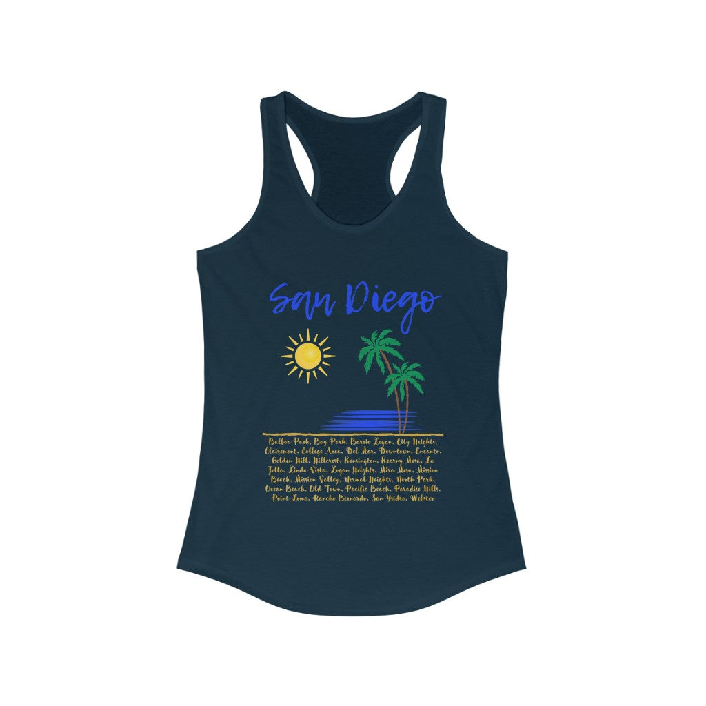San Diego Neighborhoods Women's Tank-Top (Royal Blue)