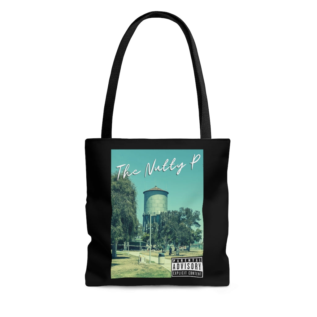 Nutty P Black Tote Bag, North Park Water Tower