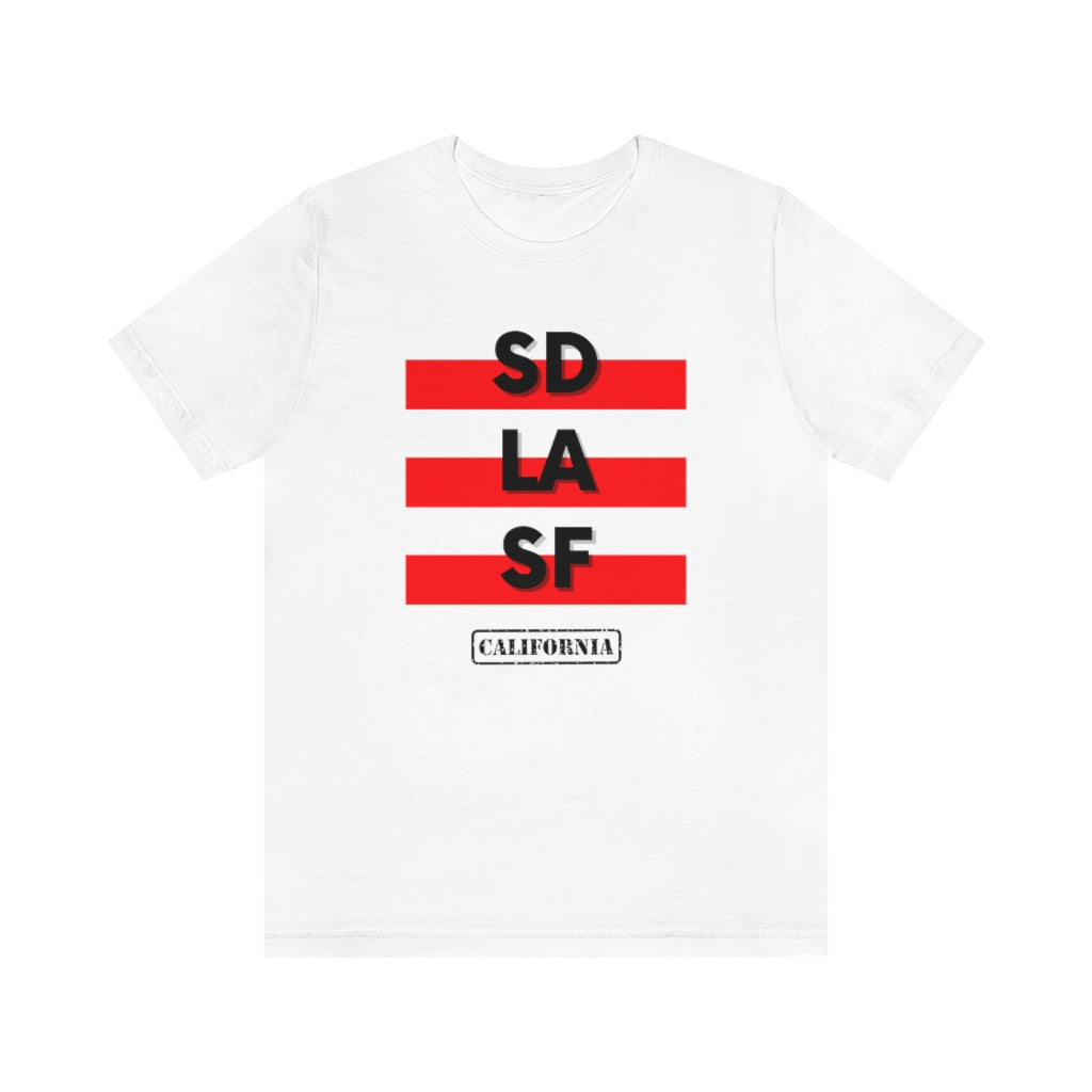 SD LA SF California Tee (Red)