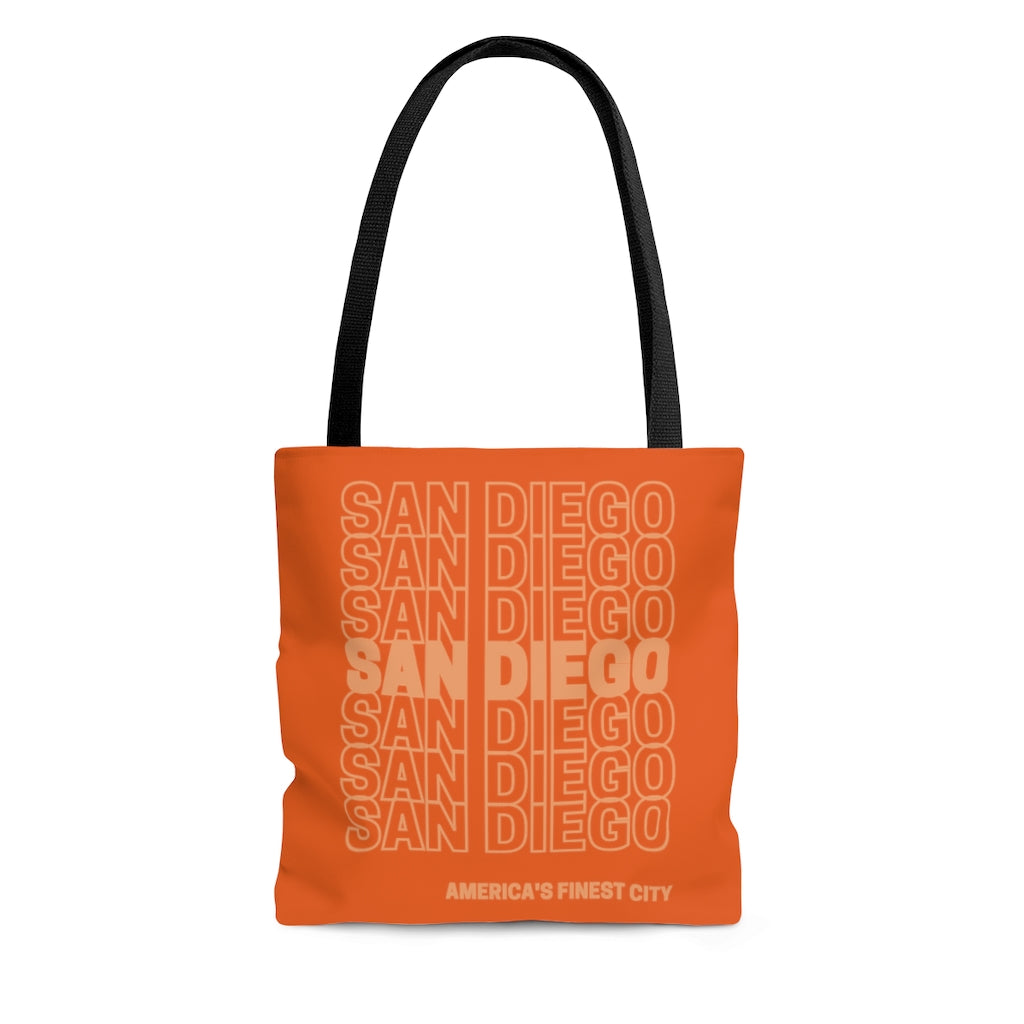 San Diego "Thank You" Orange Tote Bag